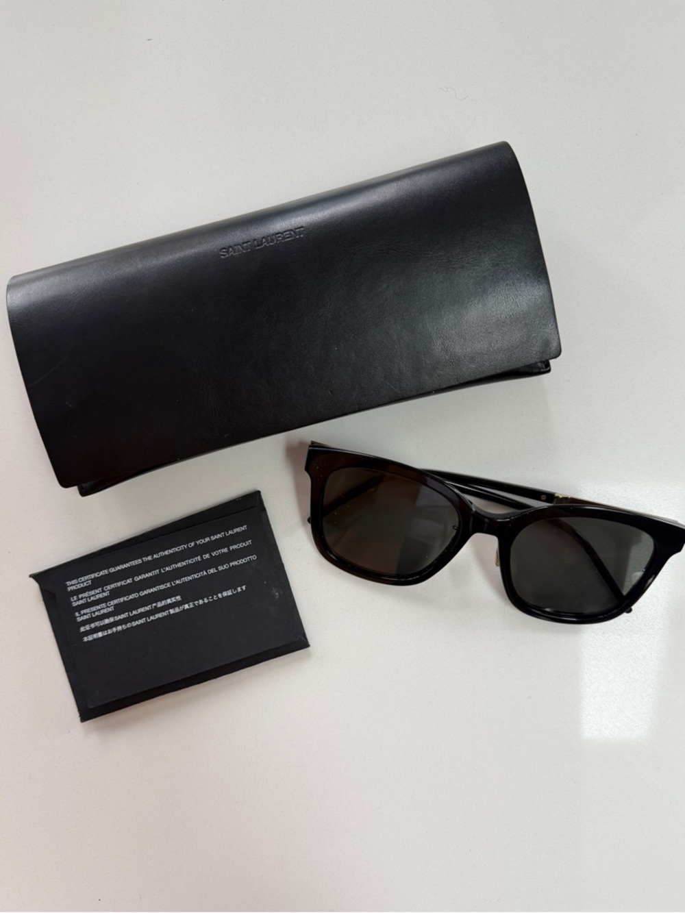 Saint Laurent M77K Sunglasses | Timeless Black Frame | Full Set